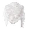 DGFJY Lace Church Veil Headcovering Latin Mass Mantilla Veil Catholic Church Veil Lace Head Cover For Women Mass Veil, White view 1