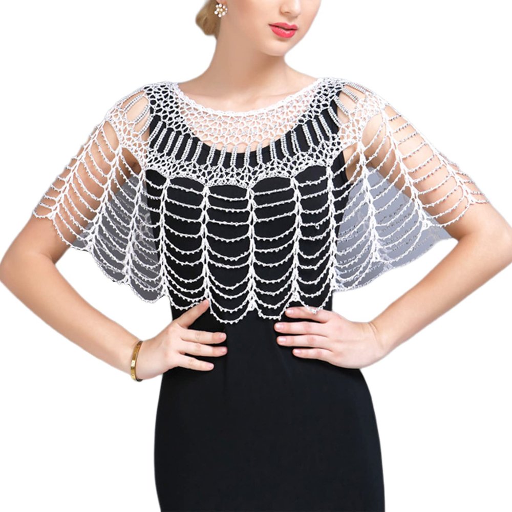 DGFJY 1920s Shawl Wrap Shawl Women Beaded Shawl Wrap Beaded Evening Cape Cape Shawl For Evening Dresses Evening Shawl 1920s