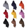 DGFJY Scarf Men Shoulder Cowl Shemagh Tacticals Desert Head Neck Scarf Arab Wrap 90x51inches Medieval Hood Cloak Hood Scarf For Wom, Purple view 2