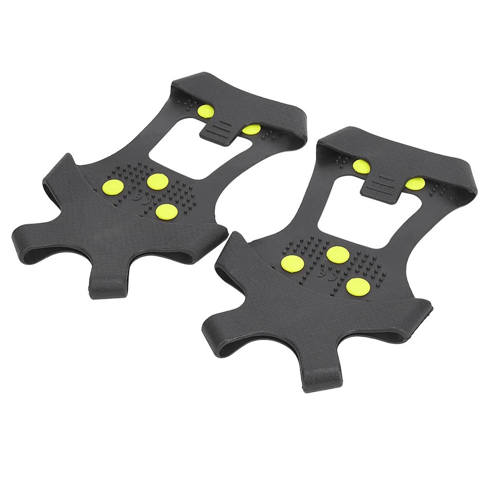 10 Teeth Universal Anti Slip Spikes, Non Slip Ice Cleats Crampons for Shoes, Durable Snow Grips for Hiking and Climbing, Secure Shoe Grip Spike Attachment for Safety(M:36-38)