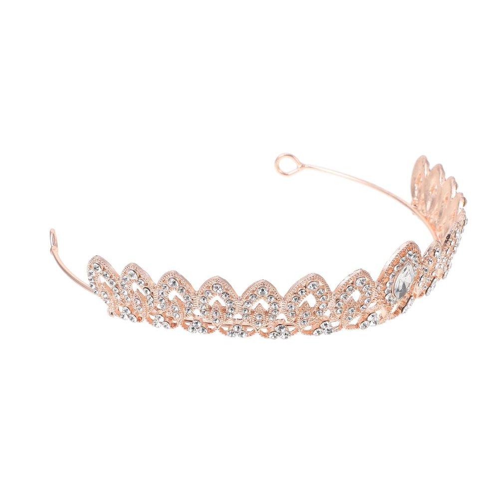 Beavorty 1pc Chic Rhinestone Crown Wedding Hair Accessory for Brides Delicate Headdress for Birthdays Parties and Special Occasions