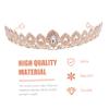 Beavorty 1pc Chic Rhinestone Crown Wedding Hair Accessory for Brides Delicate Headdress for Birthdays Parties and Special Occasions view 2
