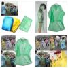 10 PCS Rain Ponchos For Adults,Clear Thick Disposable Raincoat Waterproof With Hood And Elastic Sleeves For Men And Women (Random color) view 4