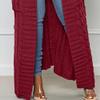 Maiyifu-GJ Womens Long Cardigan Sweater Long Sleeve Open Front Cable Knit Outwear Fall Fashion Knitted Jacket Coats (Red,XX-Large) view 4