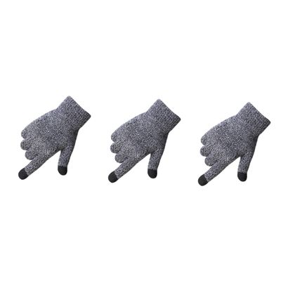 GALPADA 3pcs Gentlemen Thicken Knitted Gloves Screen Winter Gloves for Outdoor Activities Slip-Resistant Comfortable