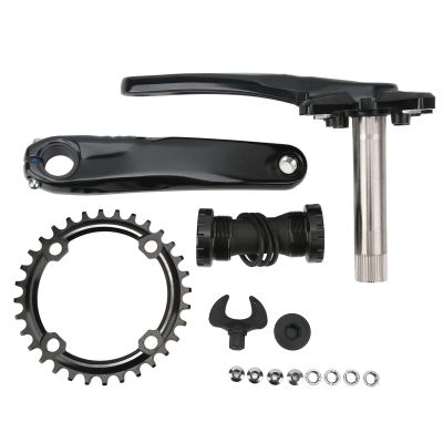 XHTLLO Bike Crankset, 170mm Bike Bottom Bracket Set, Ergonomic Structure 912 Speed 32T Chainring Bike Crank Arm Set, for Road Mountain Bike