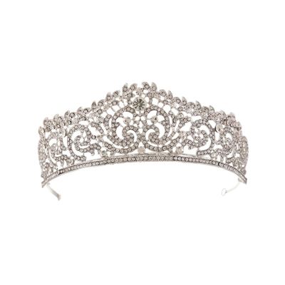 Beavorty Gorgeous Vintage Rhinestone Crown for Bride and Bridesmaid Elegant Silver Wedding Headdress for Celebrations and Parties Accessory Distinct Charm