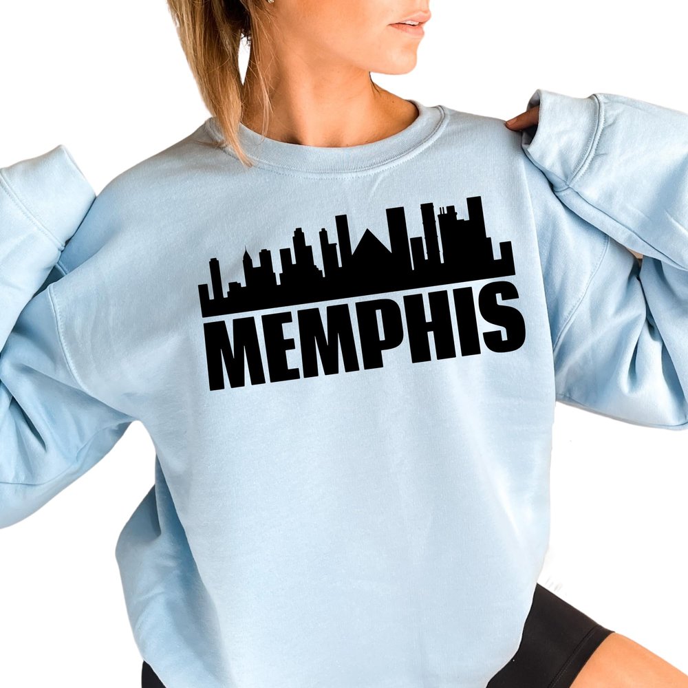Memphis Skyline Sweatshirt, Unisex Crewneck Sweatshirt for Traveler, Memphis Lover Hoodie, Family Matching Sweatshirt, Memphis Souvenir Gift, S3610