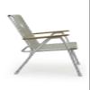 FORMA MARINE Folding Aluminum High Back Gray Boat Chairs Teak Armrests, 3 Piece Bundle Set, 2 M150+Folding Alu.and Melamine Boat Table M250-20''X35''X24''-B150G250 view 2