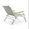 FORMA MARINE Folding Aluminum High Back Gray Boat Chairs Teak Armrests, 3 Piece Bundle Set, 2 M150+Folding Alu.and Melamine Boat Table M250-20''X35''X24''-B150G250 view 3