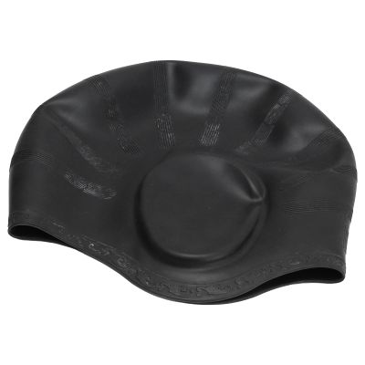 Gavigain Swimming Cap, Silicone Swimming Cap Swimming Cap for Women Men Waterproof Adult Swim Hats Bathing Caps Adult Waterproof Swim Hats Bathing Caps to Keep Hair Dry(Black)