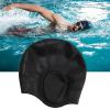 Gavigain Swimming Cap, Silicone Swimming Cap Swimming Cap for Women Men Waterproof Adult Swim Hats Bathing Caps Adult Waterproof Swim Hats Bathing Caps to Keep Hair Dry(Black) view 4