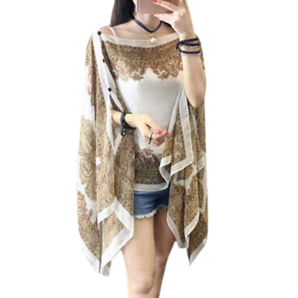 DGFJY Cardigan For Summer Beach Lightweight Wrap Soft Scarves Cute Flower Printed Cardigans For Ladies Girlfriend Women Sha, White