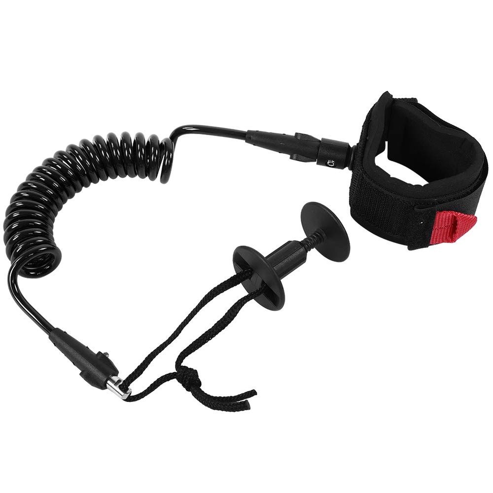Board Leash - Surfboard Paddleboard Hand Rope - Bodyboard Coiled Wrist Leash Board Surfing Accessories - 5.5MM/5ft (Black)