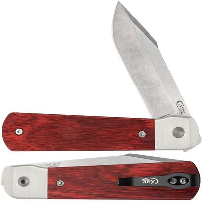 Case XX WR Pocket Knife, LONGHOUSE - SMOOTH ROSEWOOD ItemNumber 50909 - (LONGHOUSE CPM20CV) Length Closed: 4 Inches