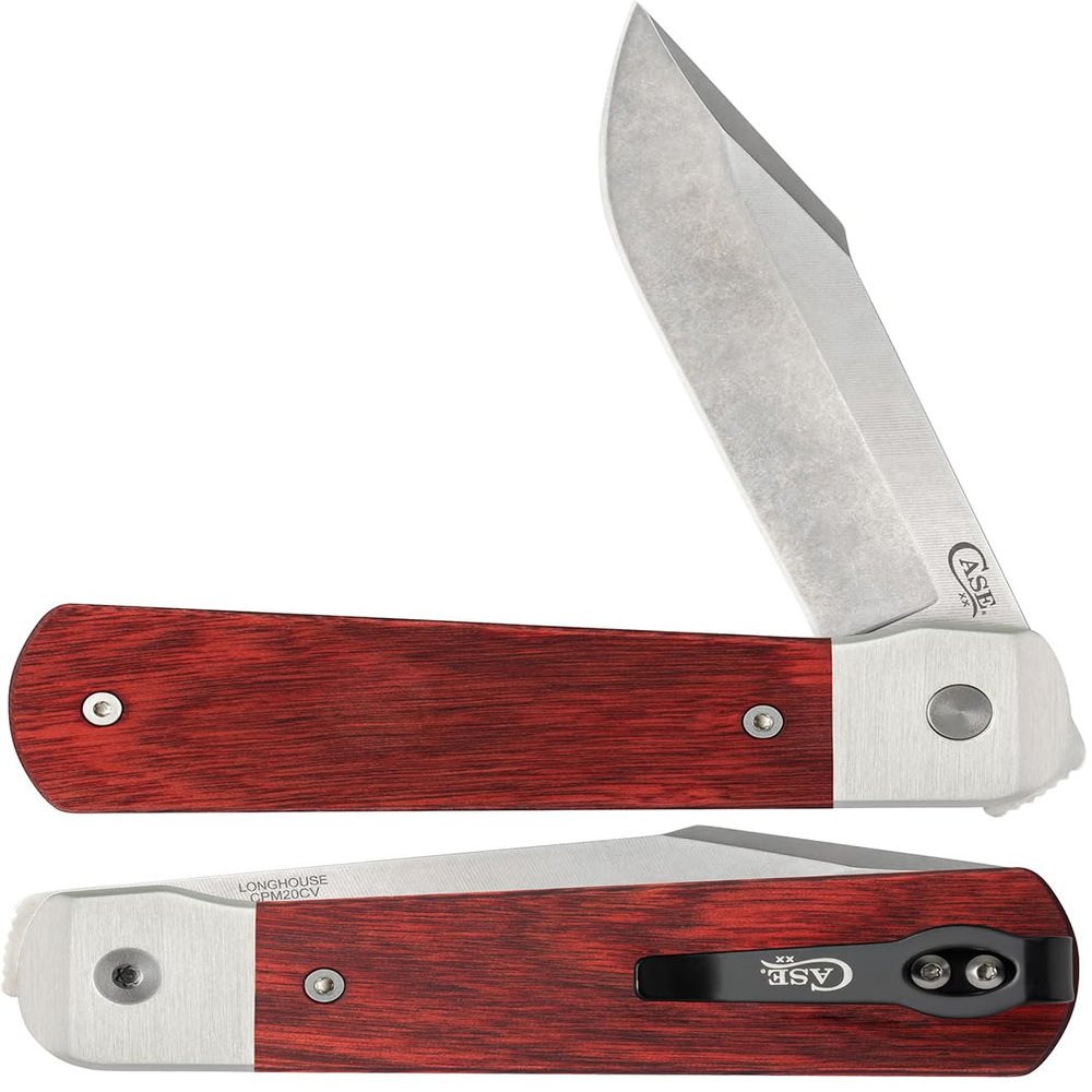 Case XX WR Pocket Knife, LONGHOUSE - SMOOTH ROSEWOOD ItemNumber 50909 - (LONGHOUSE CPM20CV) Length Closed: 4 Inches