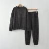 Women's Fuzzy Pajama Sets Soft Warm Jackets Long Pants Fluffy Sleepwear Loungewear Fleece Pj 2 Piece Plush Lounge Sets view 2