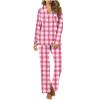 Womens 2 Piece Pajamas Sets Casual Sleepwear Long Sleeve Button Down Shirts Pants Nightwear Loungewear Pjs Lounge Sets view 1