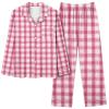Womens 2 Piece Pajamas Sets Casual Sleepwear Long Sleeve Button Down Shirts Pants Nightwear Loungewear Pjs Lounge Sets view 3