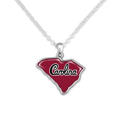 From the Heart South Carolina Gamecocks State of Mine Necklace Jewelry Gift Licensed USC, Silver
