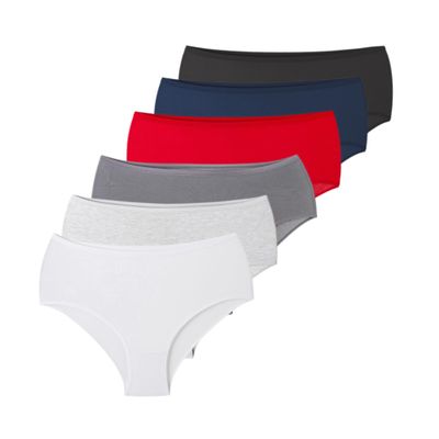 Mody Women's Brief 6-Pack, Assorted Cotton Panties for Women, Soft Women's Underwear, Seamless Underwear for Women