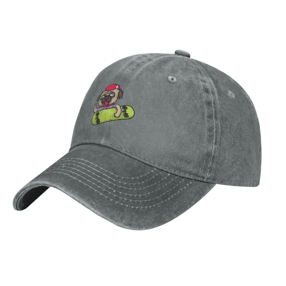 Naughty Dog Baseball Cap for Men Women Hats Adjustable Vintage Cowboy Hat Gray