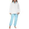 Pajama Sets for Women 2 Piece Fleece Fuzzy Fluffy Pajamas Sets Pullover Pants Loose Plush Sleepwear Fuzzy Loungewear view 1