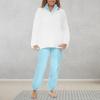 Pajama Sets for Women 2 Piece Fleece Fuzzy Fluffy Pajamas Sets Pullover Pants Loose Plush Sleepwear Fuzzy Loungewear view 2