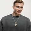 Fashion 21 Catholic Pope Francis Cross Pendant 24" Box, Cuban, Rope Chain Necklace (Silver/Rope Chain) view 2