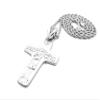 Fashion 21 Catholic Pope Francis Cross Pendant 24" Box, Cuban, Rope Chain Necklace (Silver/Rope Chain) view 3