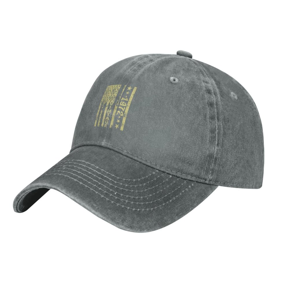 1972 USA Flag Baseball Cap for Men Women Hats Adjustable Vintage Cowboy Hat Gray