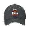Gym Now Pizza Later Baseball Cap for Men Women Hats Adjustable Vintage Cowboy Hat Black view 2