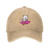 Naughty Cat on Umbrella Baseball Cap for Men Women Hats Adjustable Vintage Cowboy Hat Natural view 2