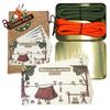 Knot Tying Kit | Camping & Outdoor Knots - by The Bear Essentials w/Waterproof Knot Tying Cards, 2 Practice Ropes, Burlap, Bushcraft Tin | for Outdoors Survival, Backpacking, Hiking & Scouts (Large) view 1