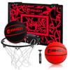 AND1 Over The Door Mini Basketball Hoop: 18x12 Shatterproof Backboard, 2 Mini Basketballs, and Hand Pump Included- Ultimate Indoor Basketball Accessory for Kids and Adults, No Tools Required view 1