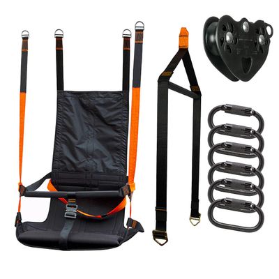 Fusion Climb Zipline Harness Seat Belt with Handle Bar and Adjustable Waist Strap, Zipline Accessories for Kids and Adults