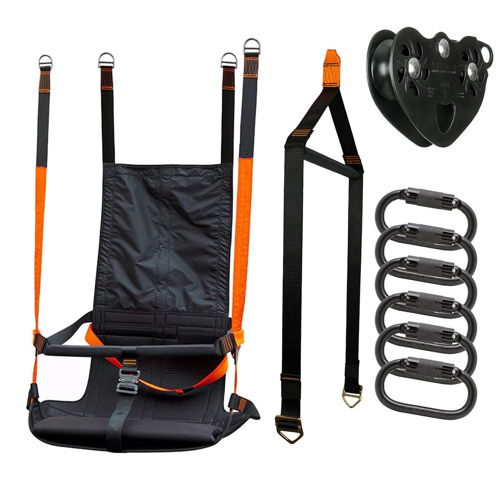 Fusion Climb Zipline Harness Seat Belt with Handle Bar and Adjustable Waist Strap, Zipline Accessories for Kids and Adults