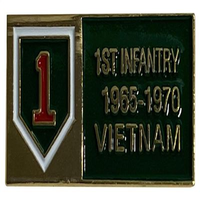 1st Infantry Division 1965-1970 Vietnam Motorcycle Hat Cap Lapel Pin M-392