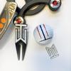 The Mujen Golf Ball Marker, Golf Alignment Ball Marker for Putting, Golf Divot Tool, Golf Training Aid Golf Accessories with Hat Clip, Cleaner, Club Holder, Golf Gift (Platinum) view 2