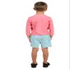 INGEAR Boys' Sun Shirt Rash Guard and Swim Shorts Combo Sun Protective Clothing Set Bathing Suit Set for Boys (US, Numeric, 4, SHARKALICIOUS) view 2
