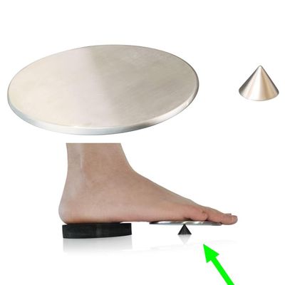 AcrobaX Balance Disc Trainer, 4-inch, Stainless Steel, for Acrobats, Athletes, Longevity, and Ankle Rehab for Balance Improvement, Adavanced Level Difficulty