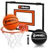 AND1 Over the Door Mini Basketball Hoop: 18x12 Shatterproof Backboard, 2 Mini Basketballs, and Hand Pump Included- Ultimate Indoor Basketball Accessory for Kids and Adults, No Tools Required view 1