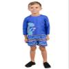 INGEAR Boys' Sun Shirt Rash Guard and Swim Shorts Combo Sun Protective Clothing Set Bathing Suit Set for Boys (US, Numeric, 3, Dino Delight) view 3