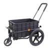 Xspec 2-in-1 Bike Cargo Trailer Pushcart, Bicycle Trailer with Removable Box and Waterproof Cover, Black, Pushcart Stroller with Tow Hitch and Removable Handlebar view 2