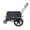 Xspec 2-in-1 Bike Cargo Trailer Pushcart, Bicycle Trailer with Removable Box and Waterproof Cover, Black, Pushcart Stroller with Tow Hitch and Removable Handlebar view 3