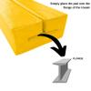 I-Beam Flange Pad 4FT Tall x 2" Thick  Closed Cell Foam Safety Padding for Indoor & Outdoor Use  UV-Resistant, Waterproof, Weatherproof, Easy Install, Non-Slip, Gym Basketball Court Protection view 4