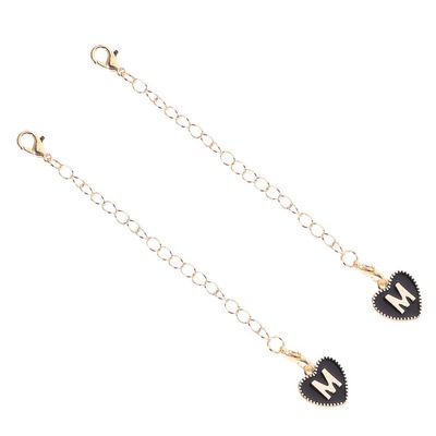 Baluue 2pcs Letter Charms for Tumbler Cups Novelty Water Cup Handle Accessories Delicate Charms Heart Pendant Stylish Decor for Drinkware