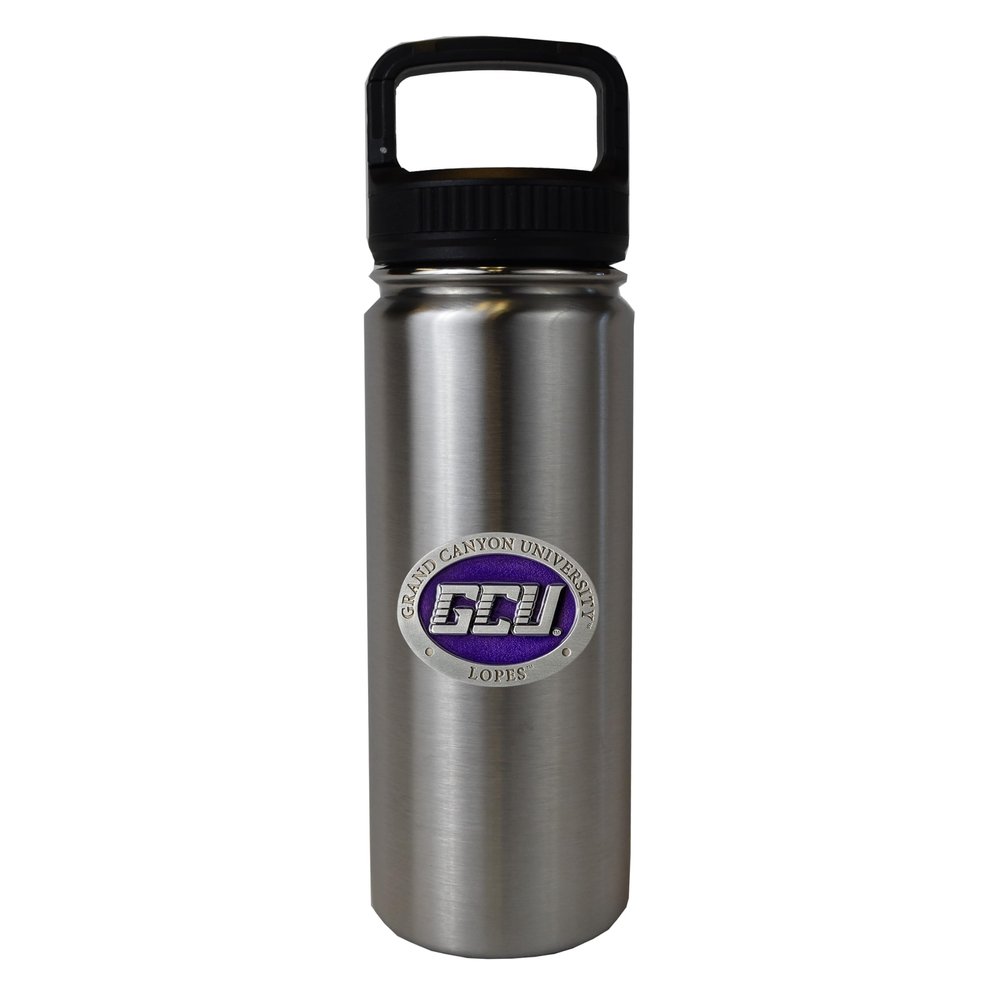 Heritage Pewter GCU, Enamel Purple Water Bottle 800 MIL | Stainless Steel Water Bottle With GCU Logo | Expertly Crafted