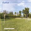 EastPoint 2-in-1 Volleyball & Badminton Set - Black Steel Poles - Adjustable Height for Backyard Games - 4 Rackets & 2 Shuttlecocks for Lawn Games - Volleyball & Pump for Outdoor Sports view 4