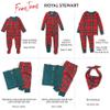 HonestBaby Family Matching Holiday Pajamas Organic Cotton for Men, Women, Kids, Toddlers, Baby Boys, Girls, Unisex Pets, Royal Stewart, X-Small view 4